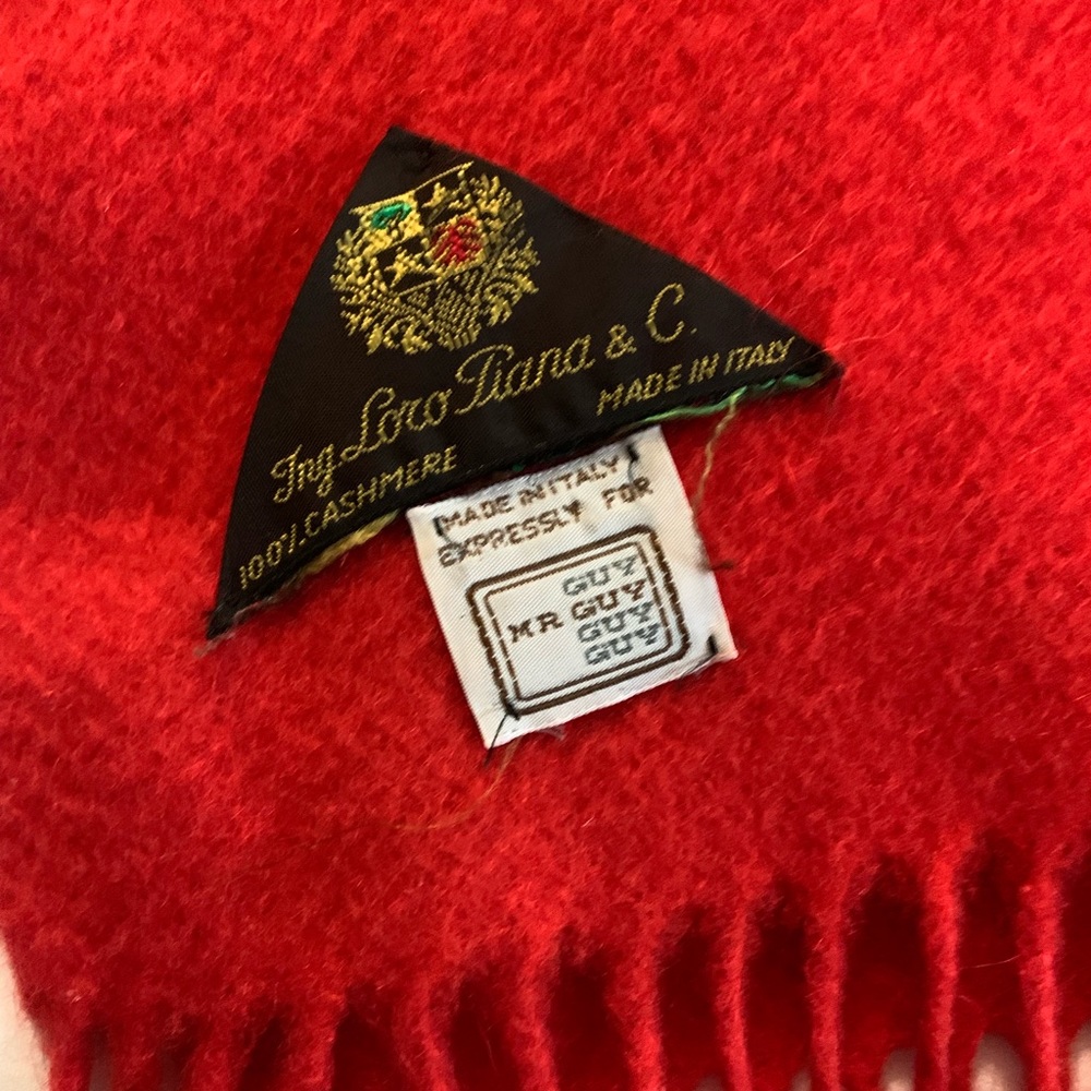Unique Loro Piana Cashmere Scarf in royal red